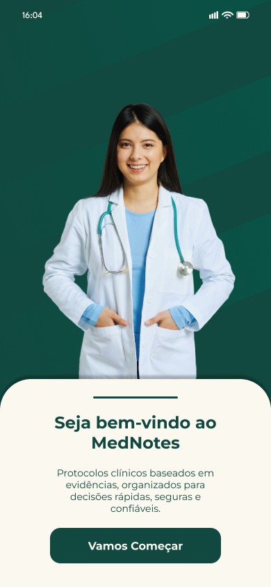 Boas-vindas do app.